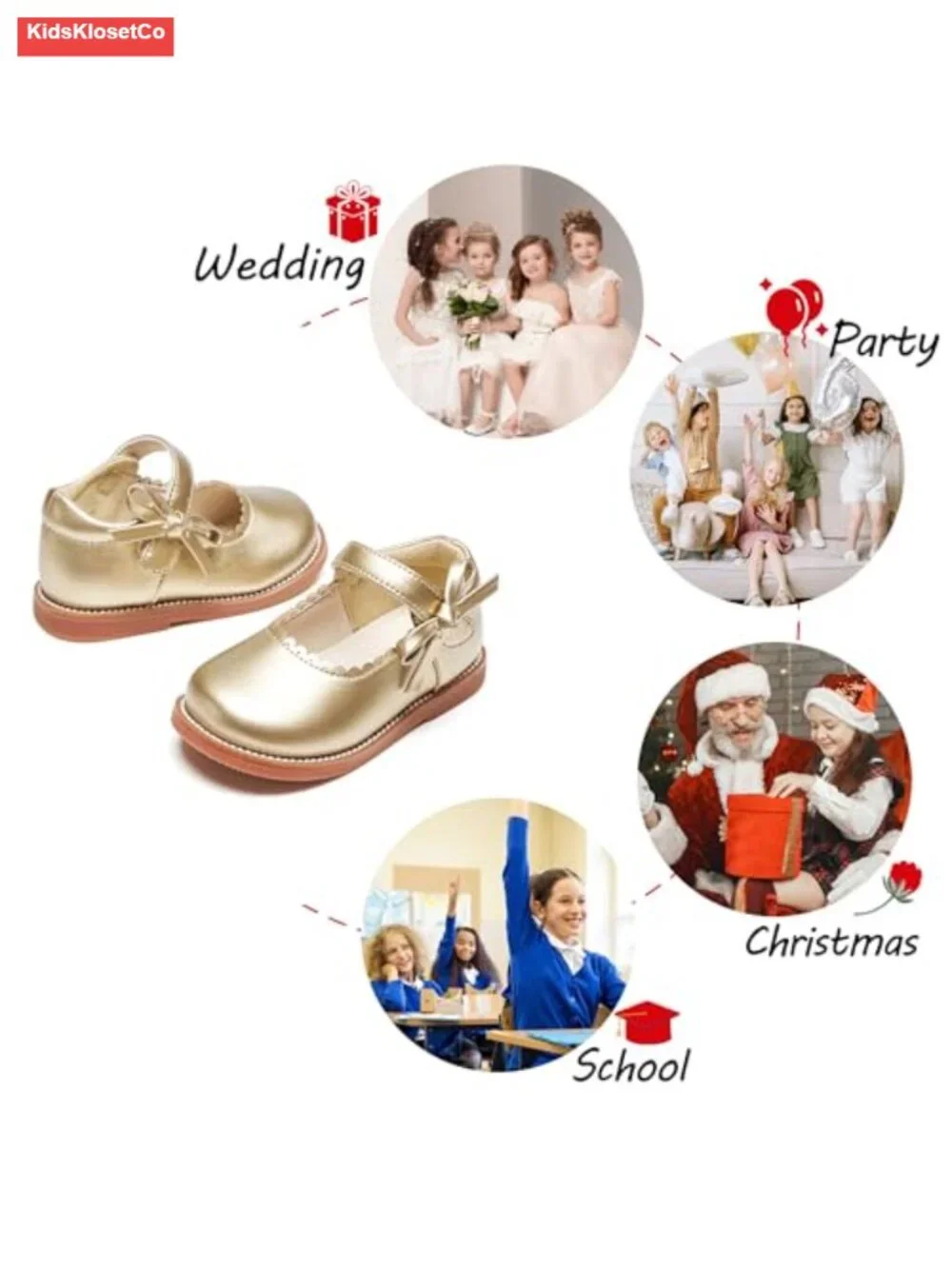 Patent Leather Mary Jane Oxford Shoes - Toddler Girl Uniform Dress Shoes